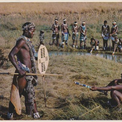 Tribal ceremony, N'Kandla. Natal