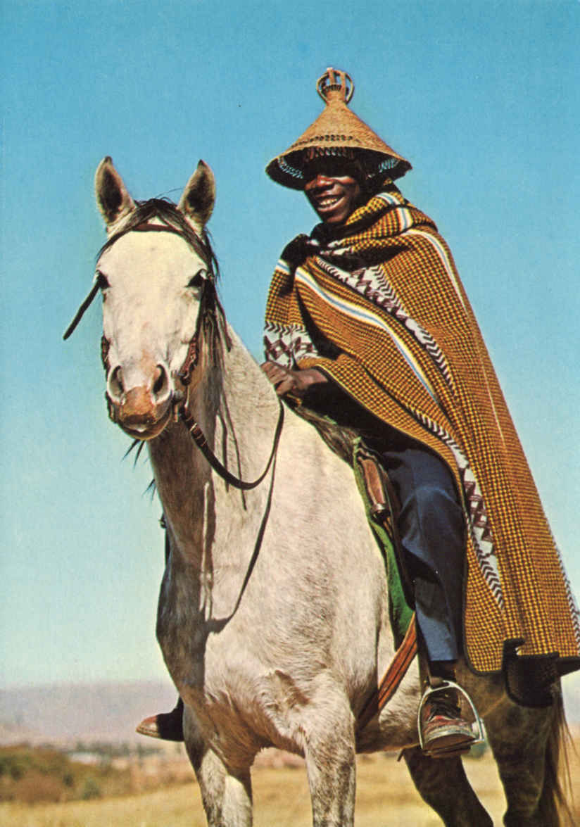 Mosotho Horseman on Basotho Pony Lesotho