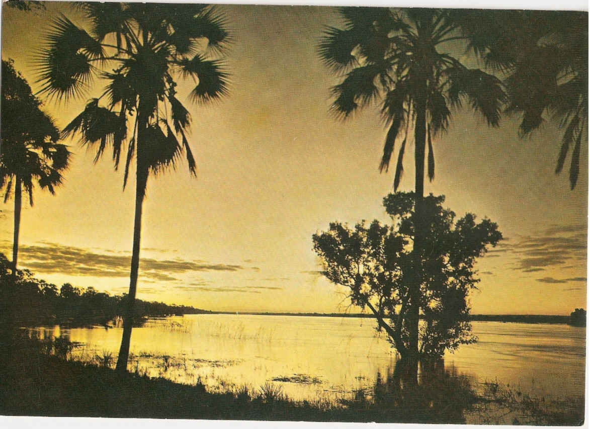 Sunset in Zambesi River Rhodesia