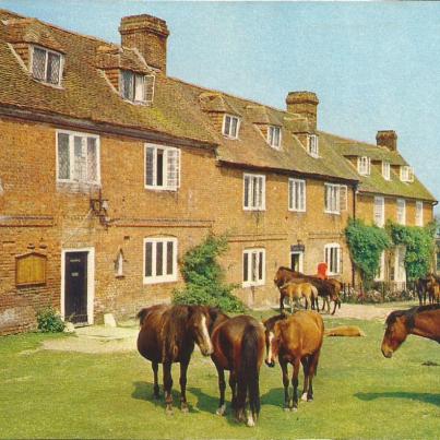 Hampshire, Bucklers Hard, 18th Century Street in the New Forest