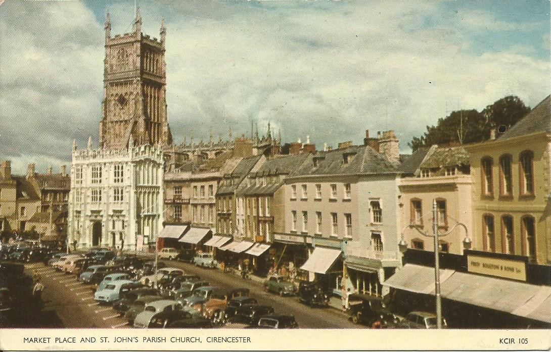 Cirencester, Market Place and St. John's Parish Church
