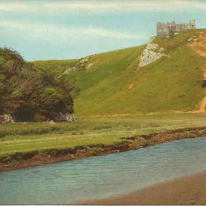 Gower Peninsula, Pennard Castle from the Estuary