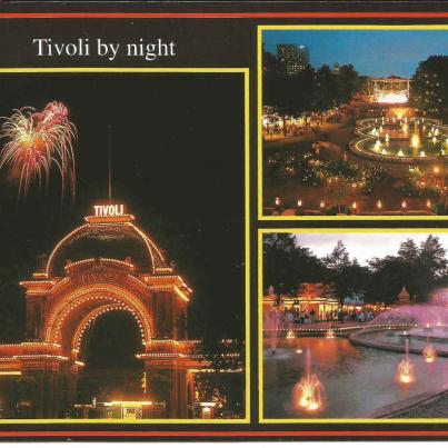 Copenhagen, Tivoli by night (Amusement Park)