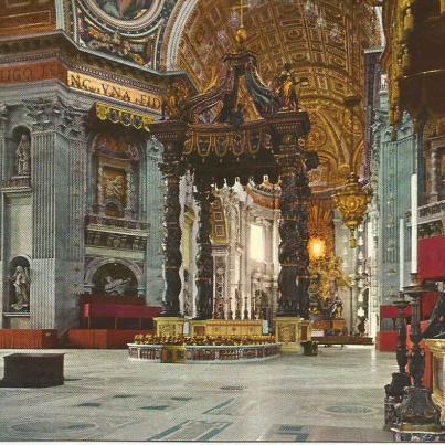Rome, St. Peter's Basilica, The Altar of Confession  ( Bernini 