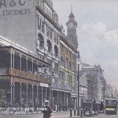 Adderley Street Cape Town, looking East, hand dated 1910