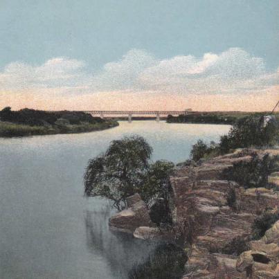 VEREENIGING - railway bridge over Vaal river, 1900-1911