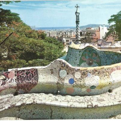 Barcelona, Güell Park, view from the Park Güell (Gaudi)