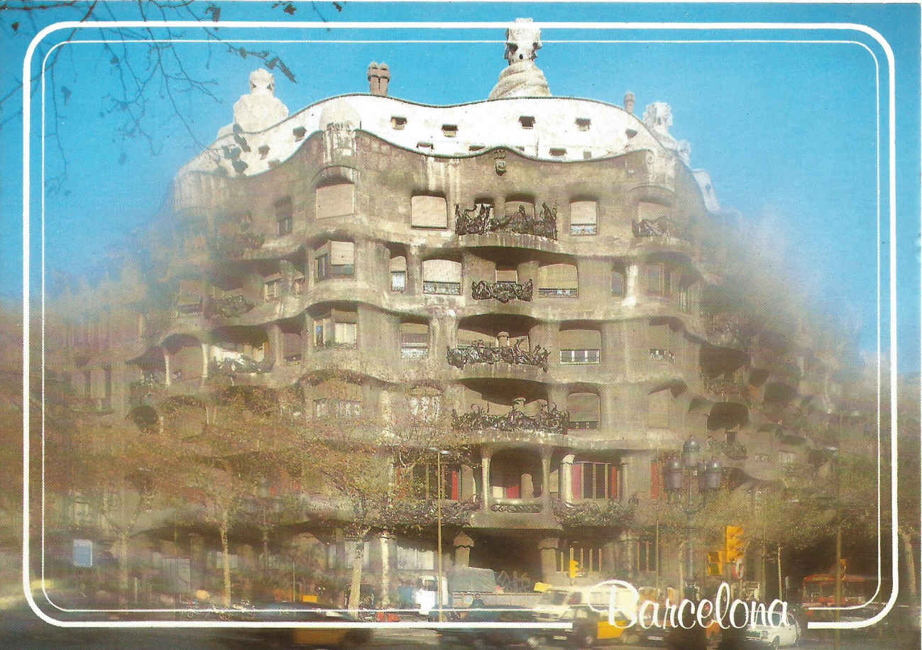 Barcelona, Milá House - known as La Pedrera. Architect A. Gaudi
