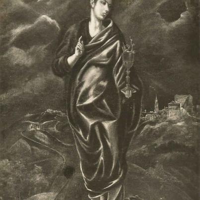 Pinacoteca de Montserrat, St. John, The Evangelist - Painting by El Greco (1545-1614)