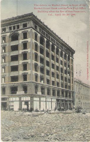 San Francisco, 1906 debris on Market Street