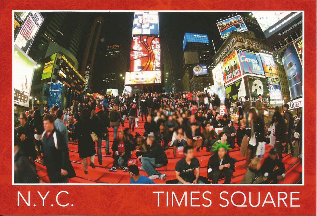 New York, Times Square from the Ruby Red Stairs above the TKTS
