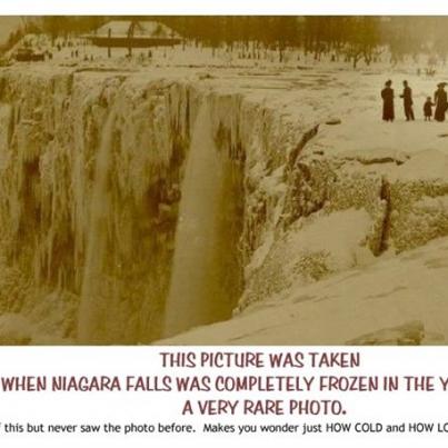 Niagara Falls in 1911 snowed over