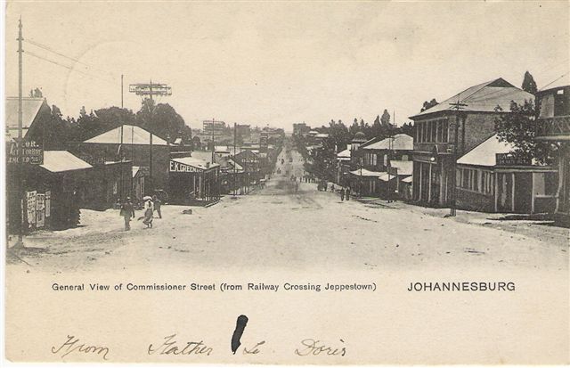 Johannesburg, Commissioner Str from Railway Crossing Jeppestown