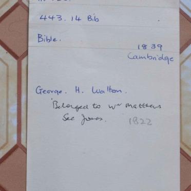 WALTON George Henry, born 1850 and Alice Elizabeth BOWE, born 1853, married 1873 St George's Cathedral, Cape Town WALTON George Henry, born 1850 and Alice Elizabeth BOWE, born 1853, married 1873 St George's Cathedral, Cape Town