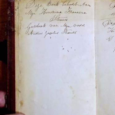 STRAUSS Andries Jacobus, gebore 1855 en Maria Adriana BADENHORST, gebore 1856