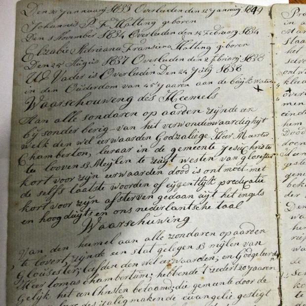 HATTINGH Johannes Dewald, D.zoon. geboren 1794 en Anna Elisabeth RETIEF geboren 1798, getroud 1812