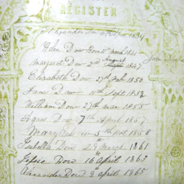 DOW family 1834-1865