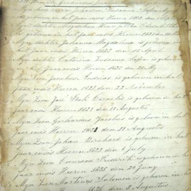 RUDOLPH Gerhardus Jacobus, gebore 1797 en Johanna Susanna Sofia MYER, gebore 1803 RUDOLPH Gerhardus Jacobus, gebore 1797 en Johanna Susanna Sofia MYER, gebore 1803