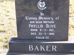 BAKER Phyllis Olive 1912-1986