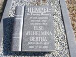 HEMPEL Else Wilhelmina Bertha 1925-2005