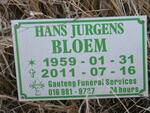 BLOEM Hans Jurgens 1959-2011