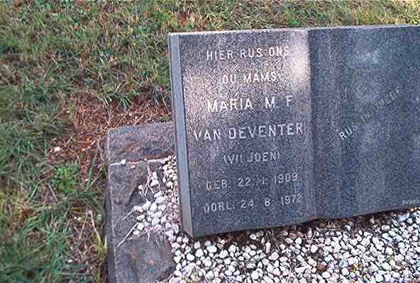 DEVENTER Maria M.F., van nee VILJOEN 1908-1972
