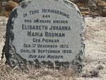 BOSMAN Elizabeth Johanna Maria nee PIENAAR 1875-1950