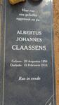 CLAASSENS Albertus Johannes 1950-2013