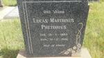 PRETORIUS Lucas Marthinus 1880-1966