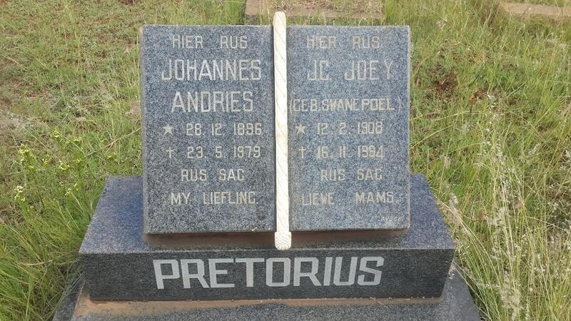 PRETORIUS Johannes Andries 1896-1979 & J.C. SWANEPOEL 1908-1994