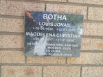 BOTHA Louis Jonas 1938-2017 & Magdelena Christina 1937-2018
