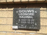 GOUWS Leonore Nauwal 1937-2005