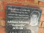 BRUIN Adriana Johanna, de 1955-2016