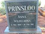 PRINSLOO Anna Wilhelmina 1892-1981