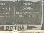 BOTHA Jacoba nee LE ROUX 1888-1980