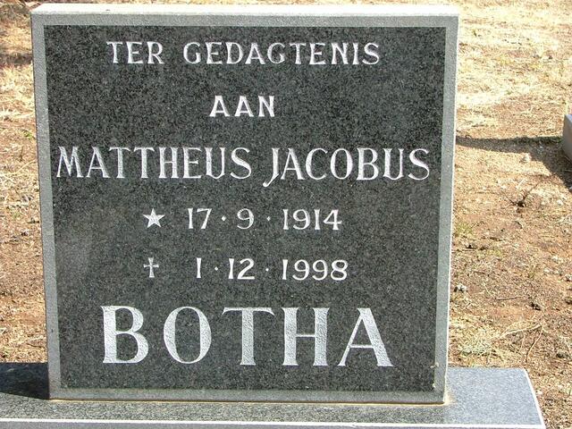 BOTHA Mattheus Jacobus 1914-1998