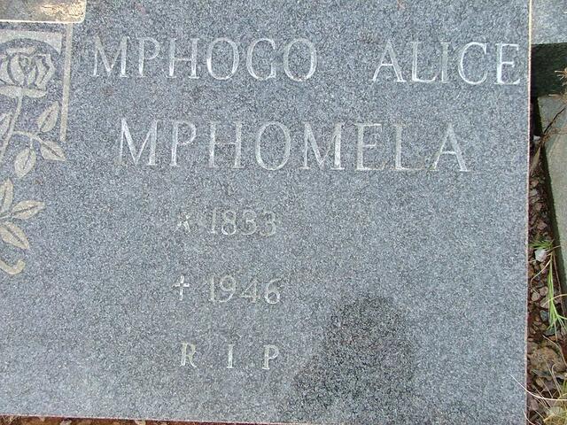 MPHOMELA Mphogo Alice 1833-1946