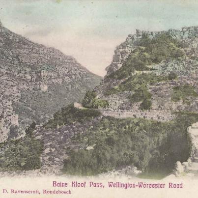 Bains Kloof Pass, Wellington-Worcester Road, postal cancellation 1910