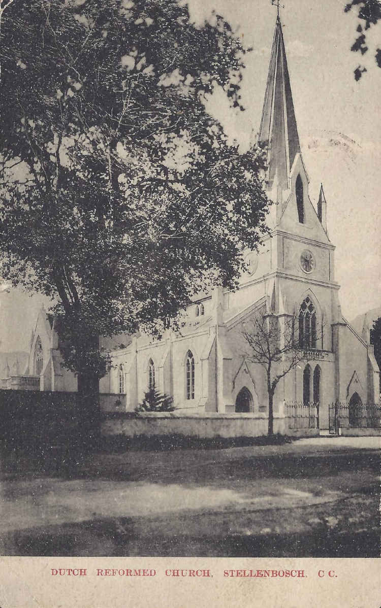 Dutch Reformed Church, Stellenbosch, postal cancellation 1912
