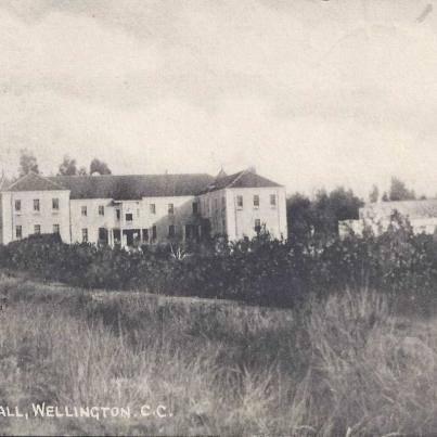 Bliss Hall Welligton Cape Colony, postal cancellation 1910