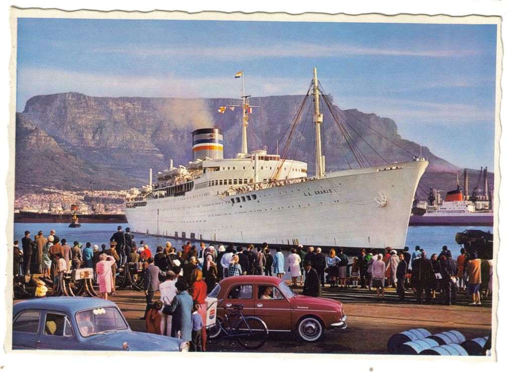 Cape Town Harbour, S.A. Oranje leaving 