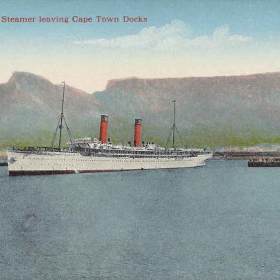 RM Steamer leaving Cape Town Docks