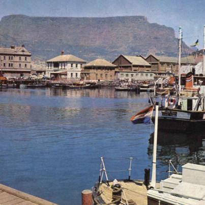 Coaster Basin Cape Town Docks showing Harbour Cafe