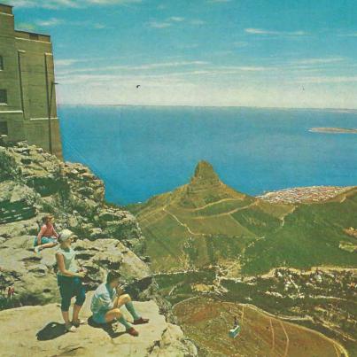 Lions Head en Robben eiland vanaf Tafelberg