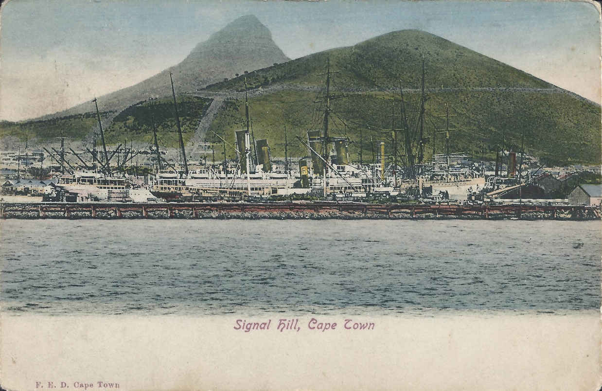 Signal Hill Cape Town, postal cancellation 1910
