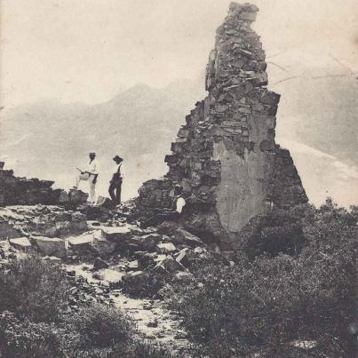 Ruins of Old Dutch Fort, Hout Bay, postal cancellation 1907