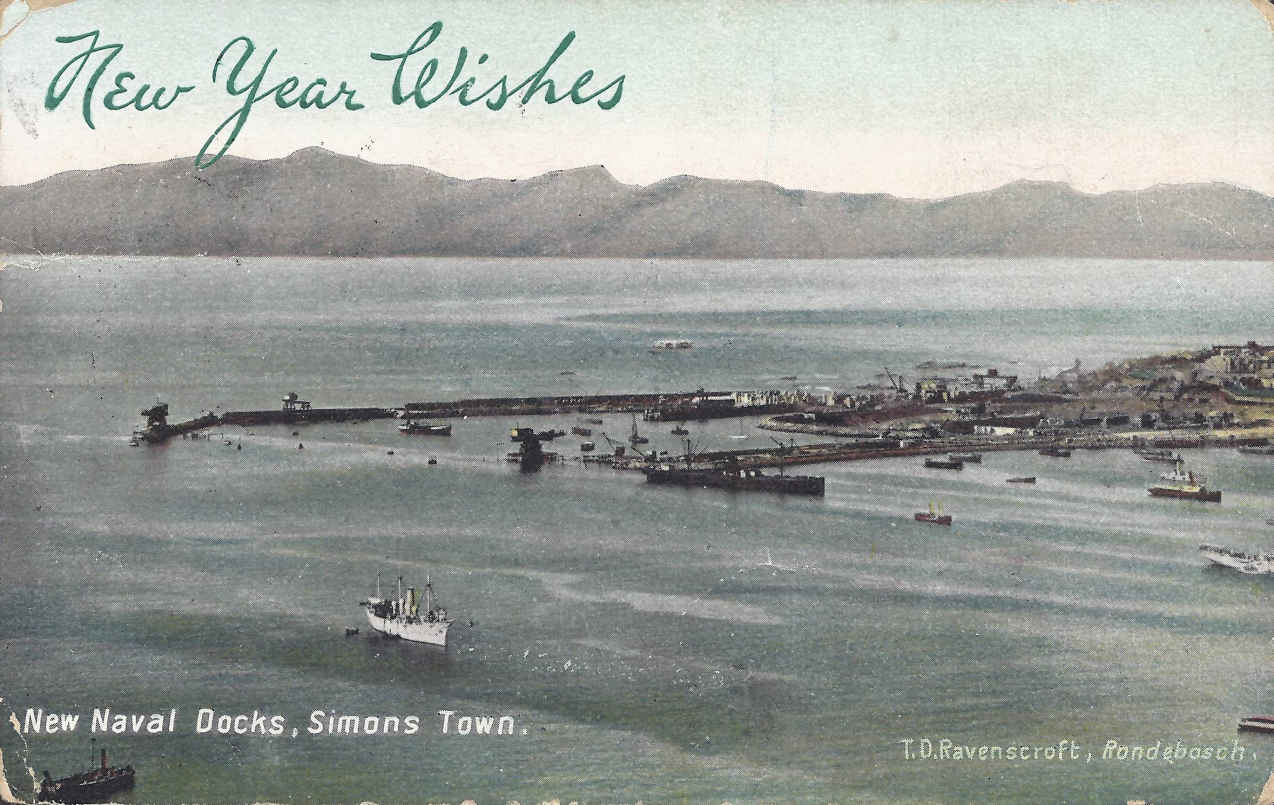 New Naval Docks, Simonstown, postal cancellation 1907