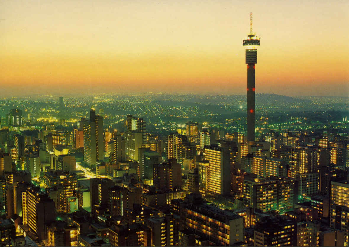 Evening view over Hillbrow South Africa