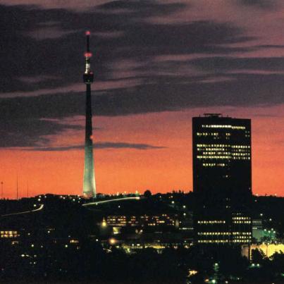 Johannesburg skyline at night