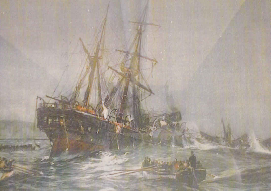 Stranding of the Birkenhead near Stanford, Greetings card
